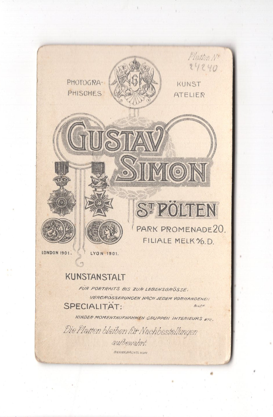 Fotografie K. u. k. Soldat / Marine ? - St. Pölten 1900er