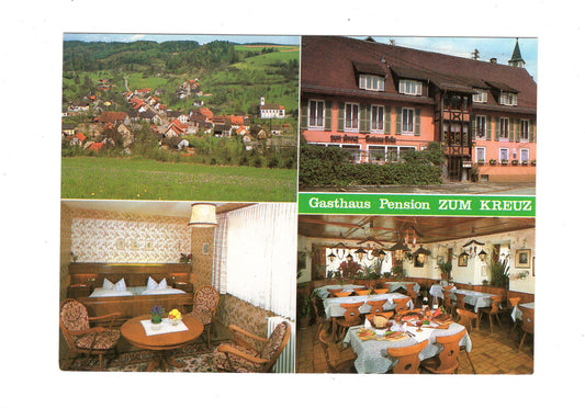 Ansichtskarte Gasthaus Pension Zum Kreuz / Stühlingen-Weizen