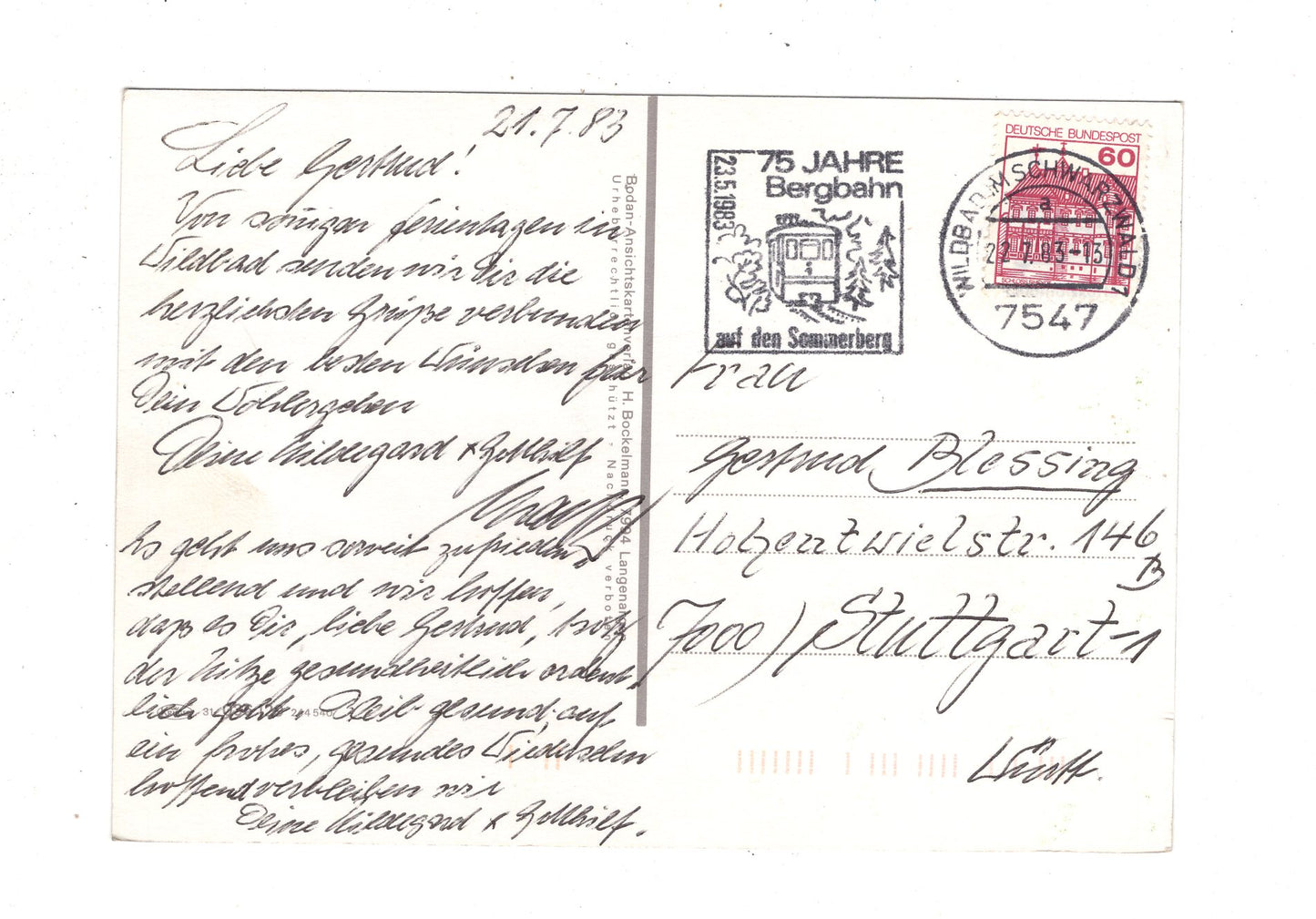 Ansichtskarte Grüße aus dem Schwarzwald / J1-68