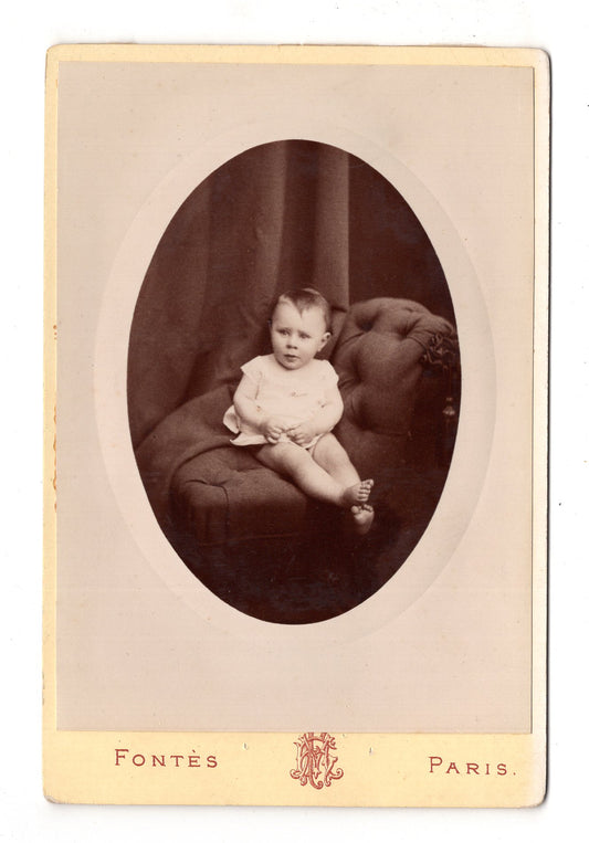Fotografie Schönes Kinderbild / Baby - Paris 1880er / CAB U-24
