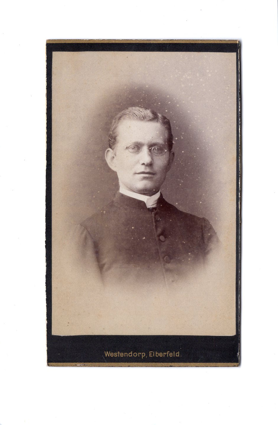 Fotografie Herrenportrait / Geistlicher - Elberfeld 1880er