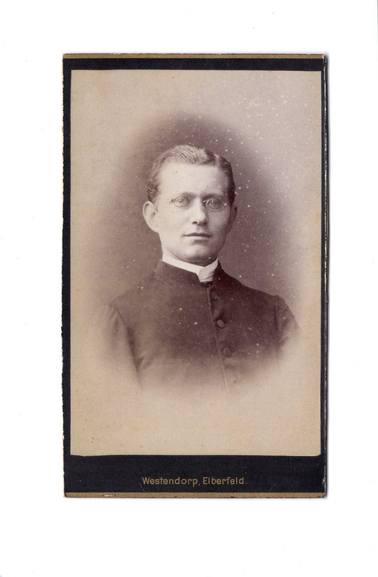 Fotografie Herrenportrait / Geistlicher - Elberfeld 1880er