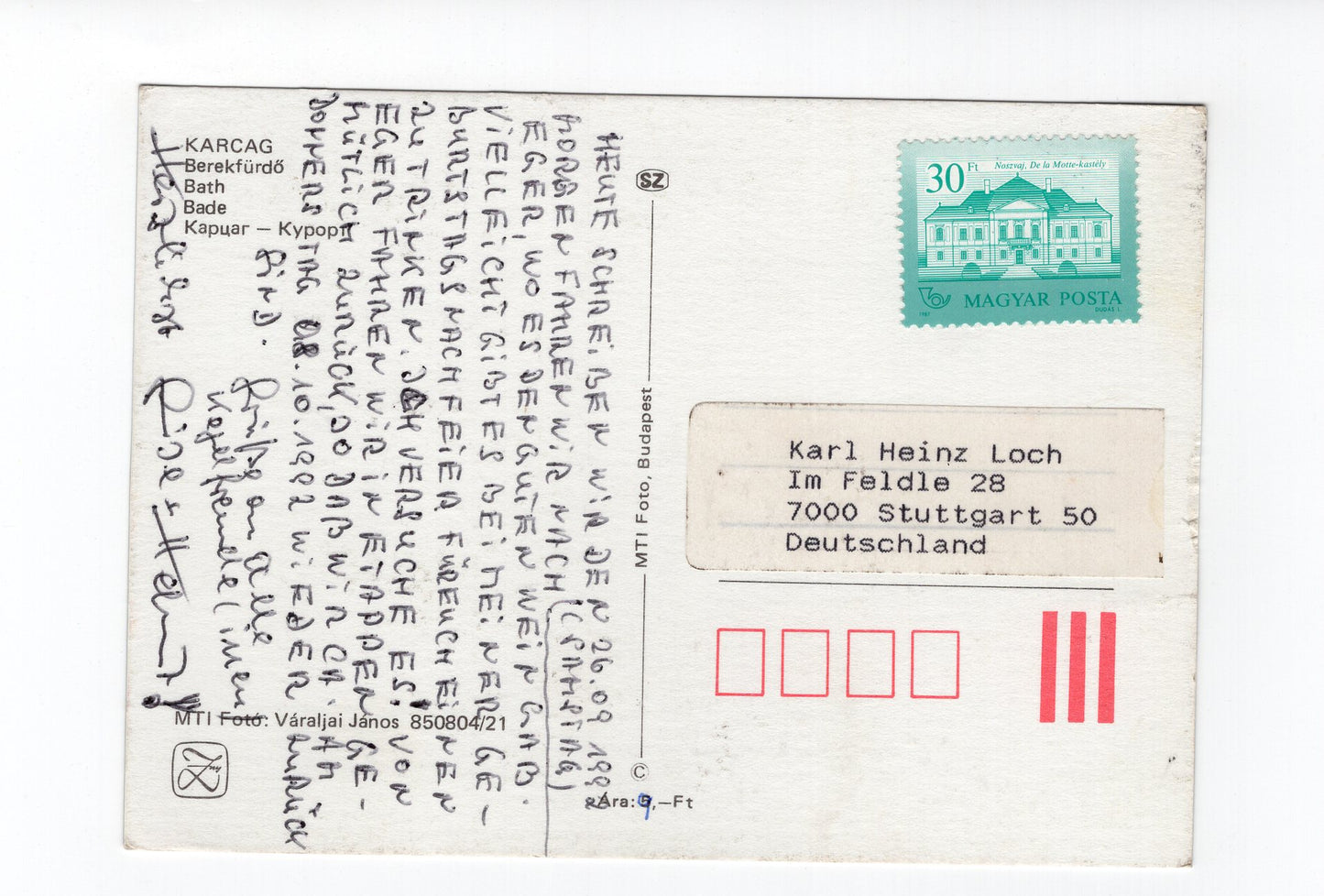 Ansichtskarte Karcag / Bad / Ungarn