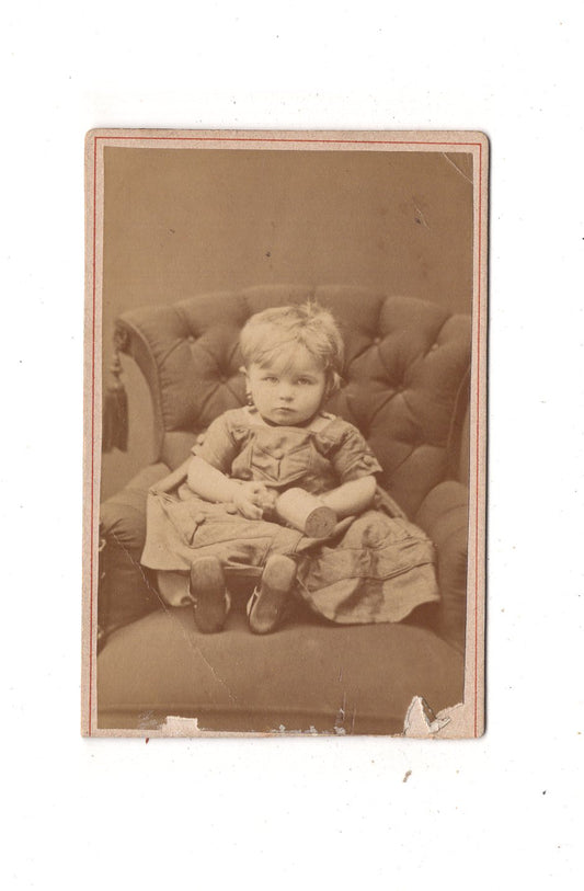 Fotografie Niedliches kleines Mädchen - Northeim 1870er / CDV M1-28