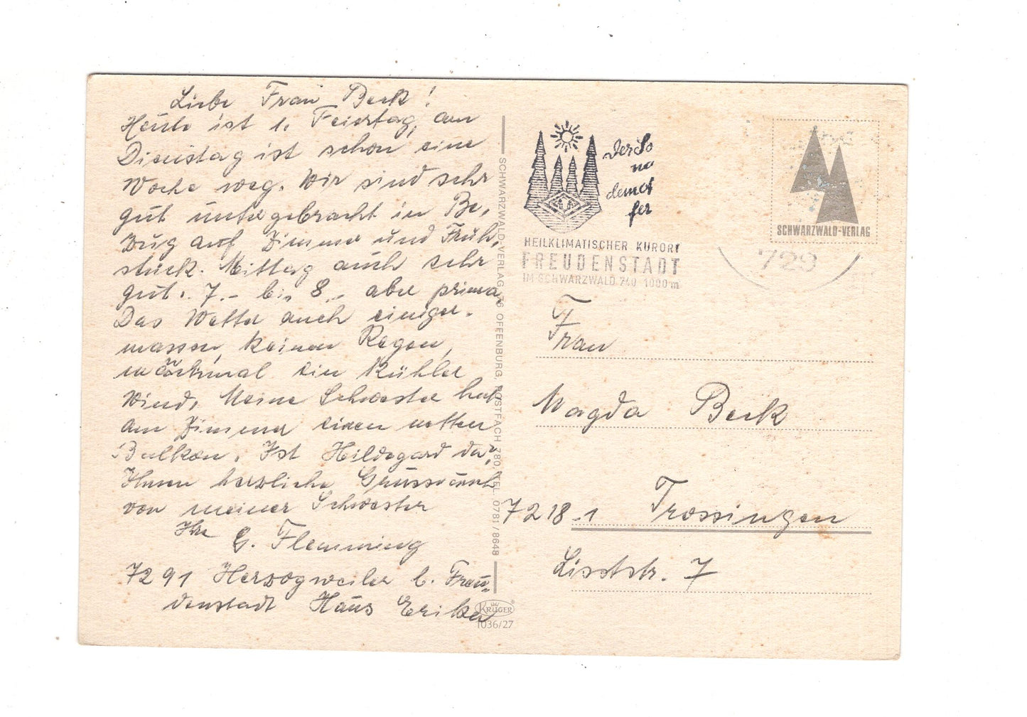 Ansichtskarte Grüße aus dem Schwarzwald / J1-68