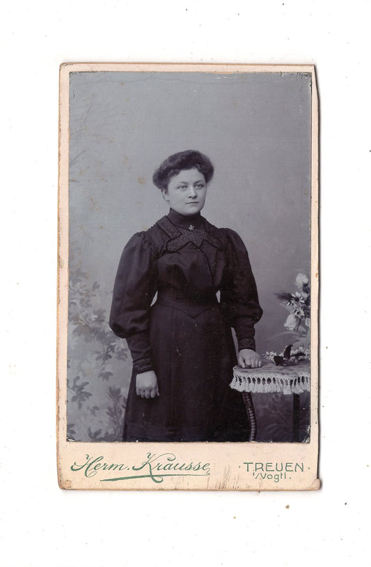 Fotografie Feine Dame - Treuen im Vogtland um 1900