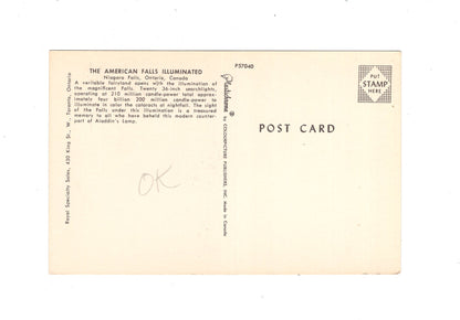 Ansichtskarte American Falls / Illuminated / Niagara Falls / Kanada