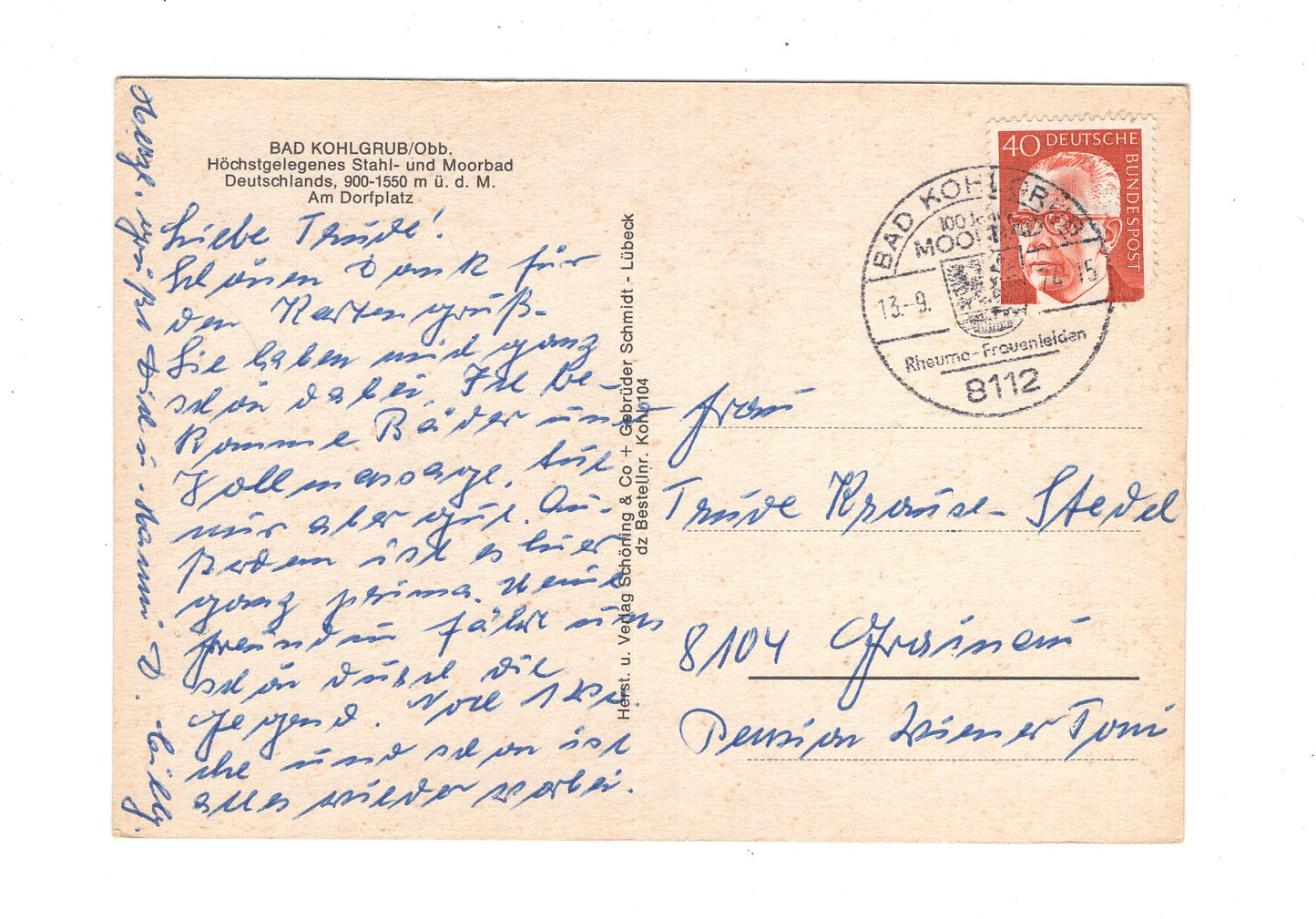 Ansichtskarte Bad Kohlgrub / Am Dorfplatz