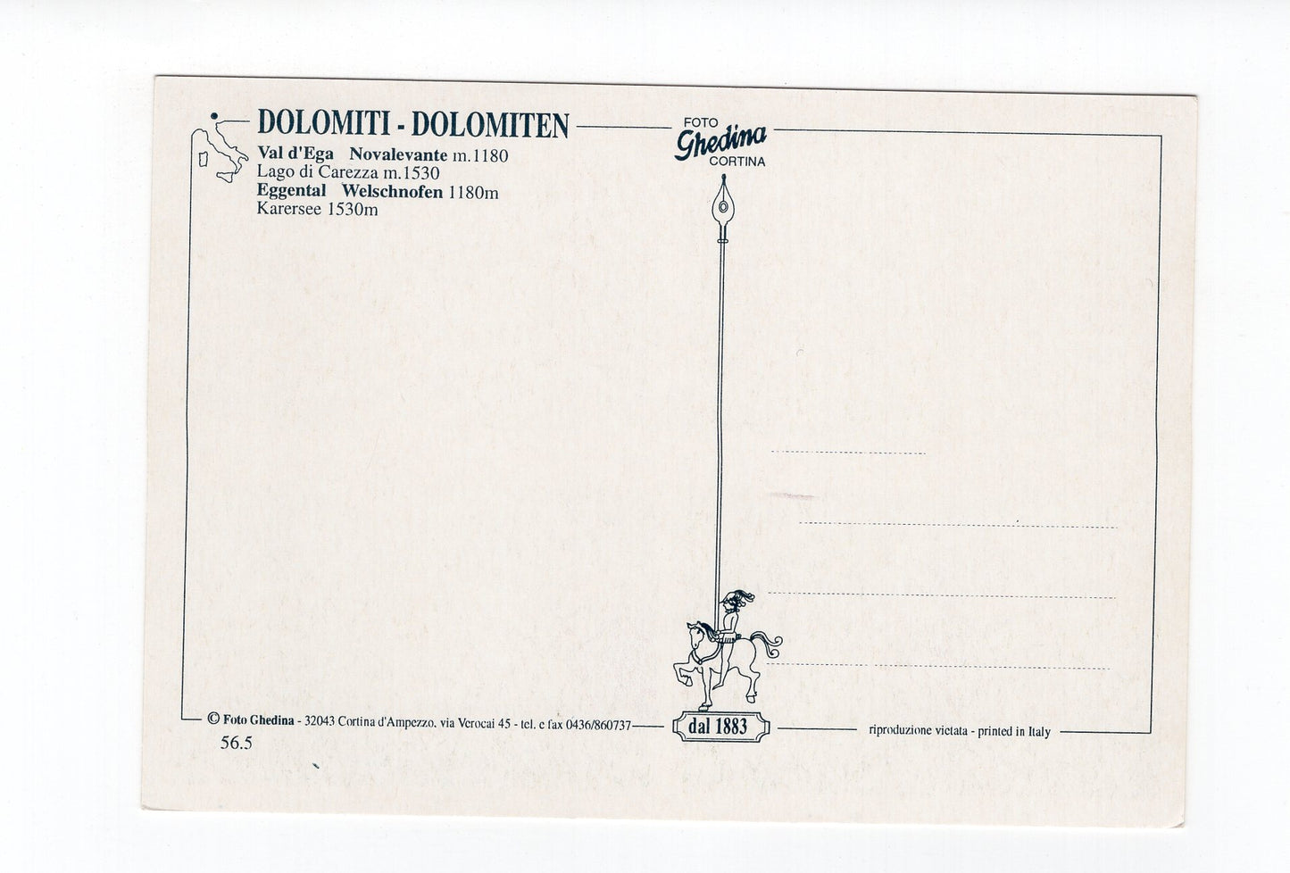 Ansichtskarte Dolomiten / Eggental / Welschnofen / Südtirol / Italien