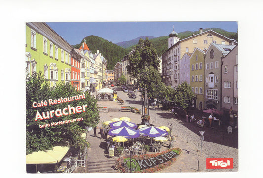 Ansichtskarte Café Restaurant Auracher beim Marienbrunnen / Kufstein / Tirol / Österreich