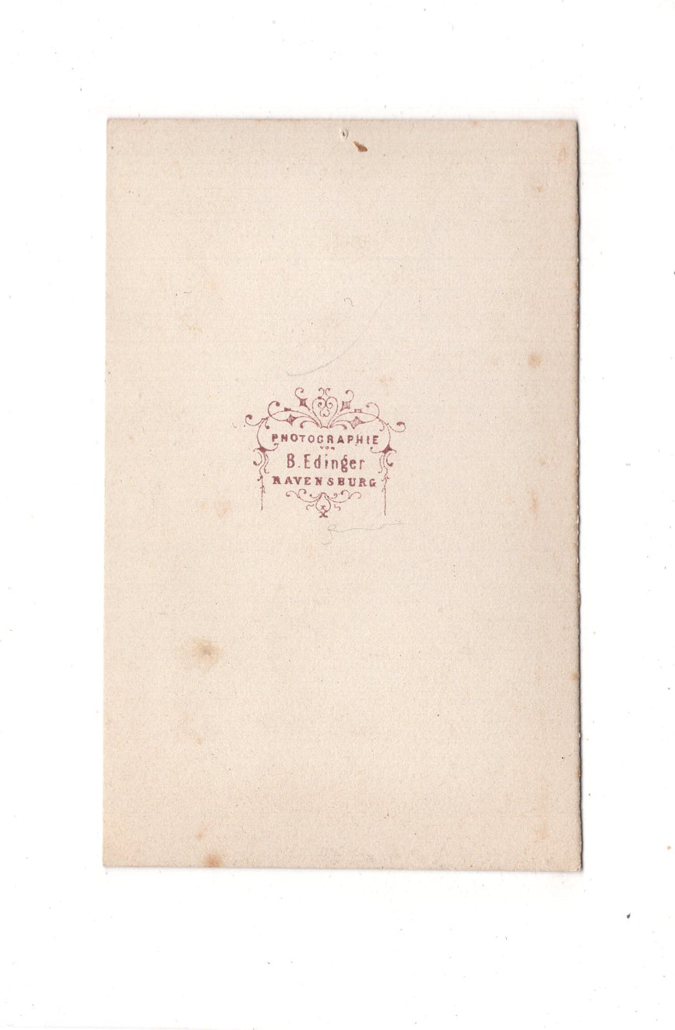 Fotografie Herrenportrait - Ravensburg um 1860 / CDV C1-24