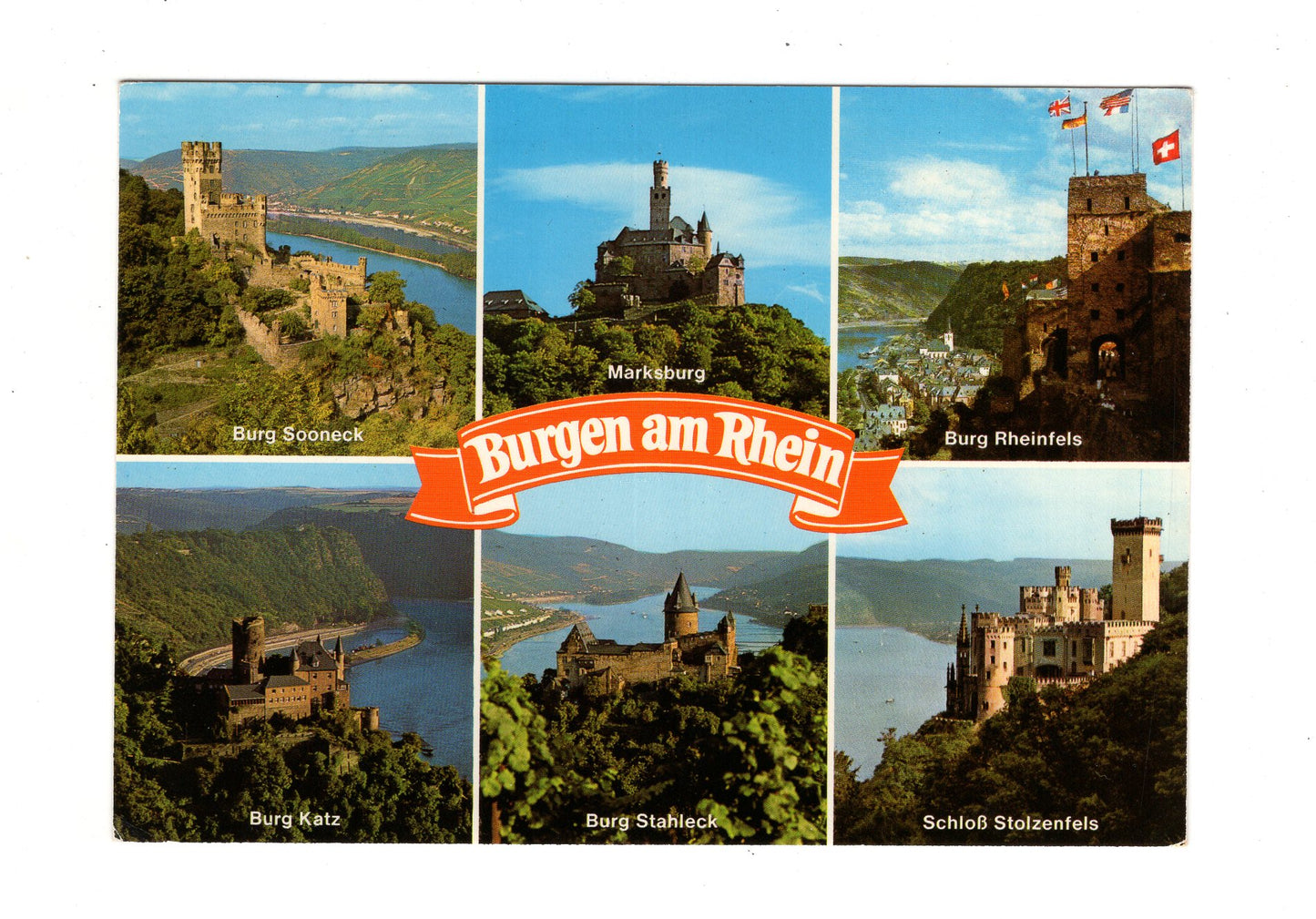 Ansichtskarte Burgen am Rhein / Burg Sooneck / Burg Katz +++