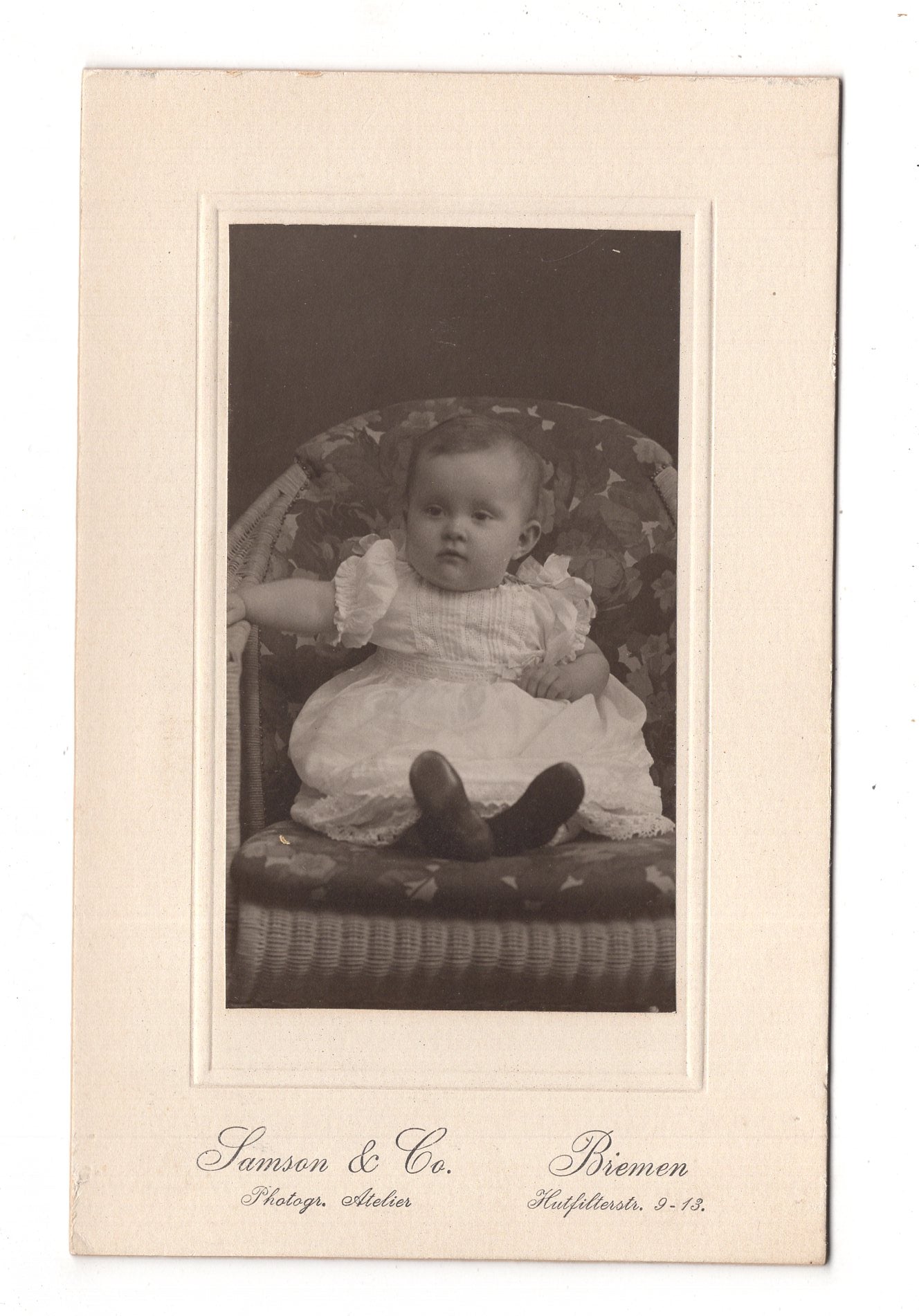 Fotografie Schönes Kinderbild / Baby - Bremen um 1910 / CAB U-24
