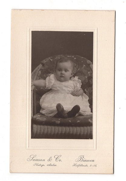Fotografie Schönes Kinderbild / Baby - Bremen um 1910 / CAB U-24