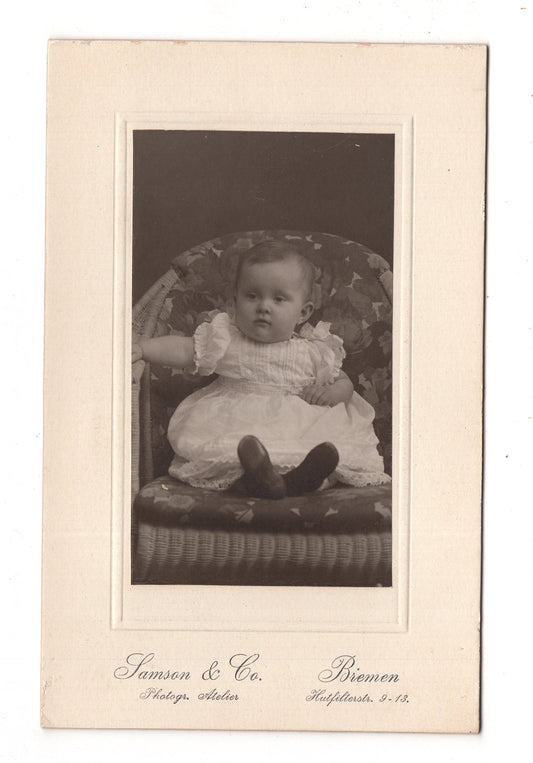 Fotografie Schönes Kinderbild / Baby - Bremen um 1910 / CAB U-24
