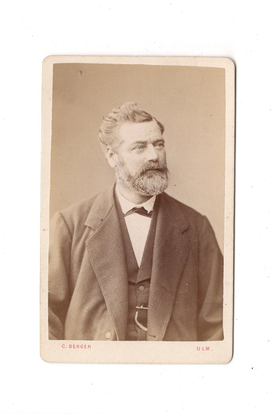 Fotografie Herrenportrait - Ulm 1870er / CDV C1-24