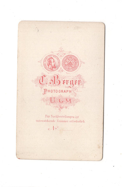 Fotografie Herrenportrait - Ulm 1870er / CDV C1-24