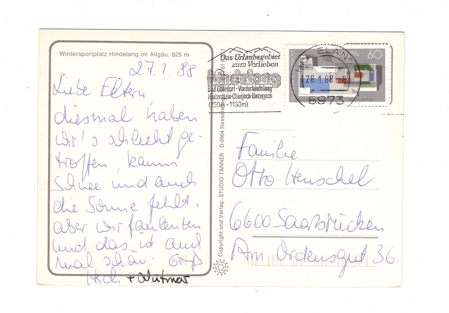 Ansichtskarte Hindelang im Allgäu / H1-57