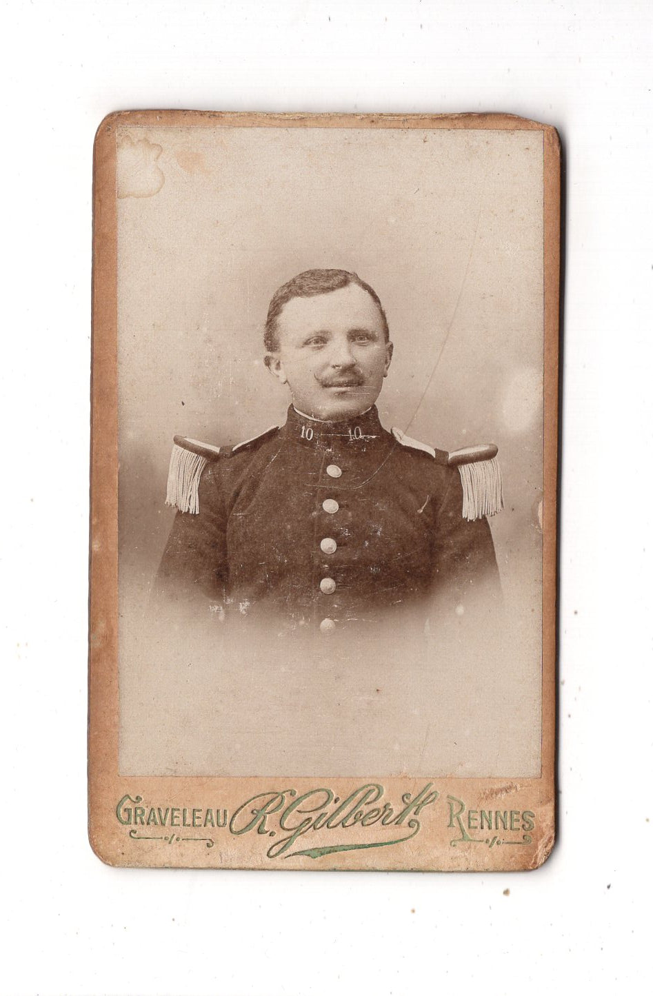 Fotografie Französischer Soldat Regiment 10 - Rennes um 1900