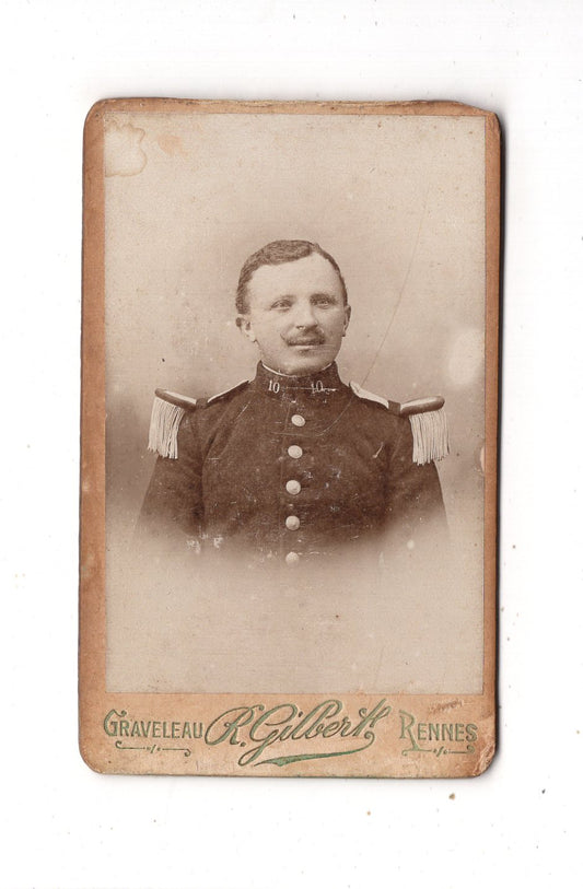 Fotografie Französischer Soldat Regiment 10 - Rennes um 1900