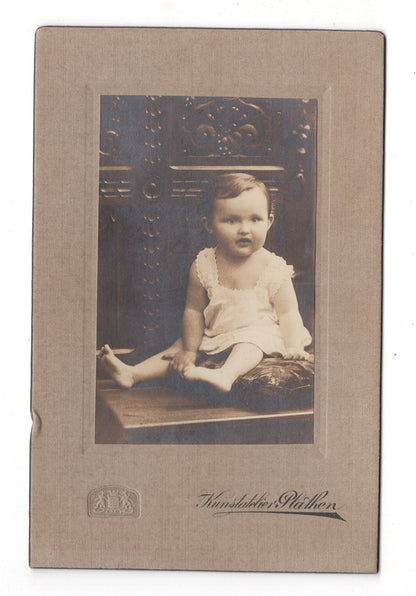 Fotografie Schönes Kinderbild / Baby / benannt - Leipzig-Gohlis 1910er / CAB U-24