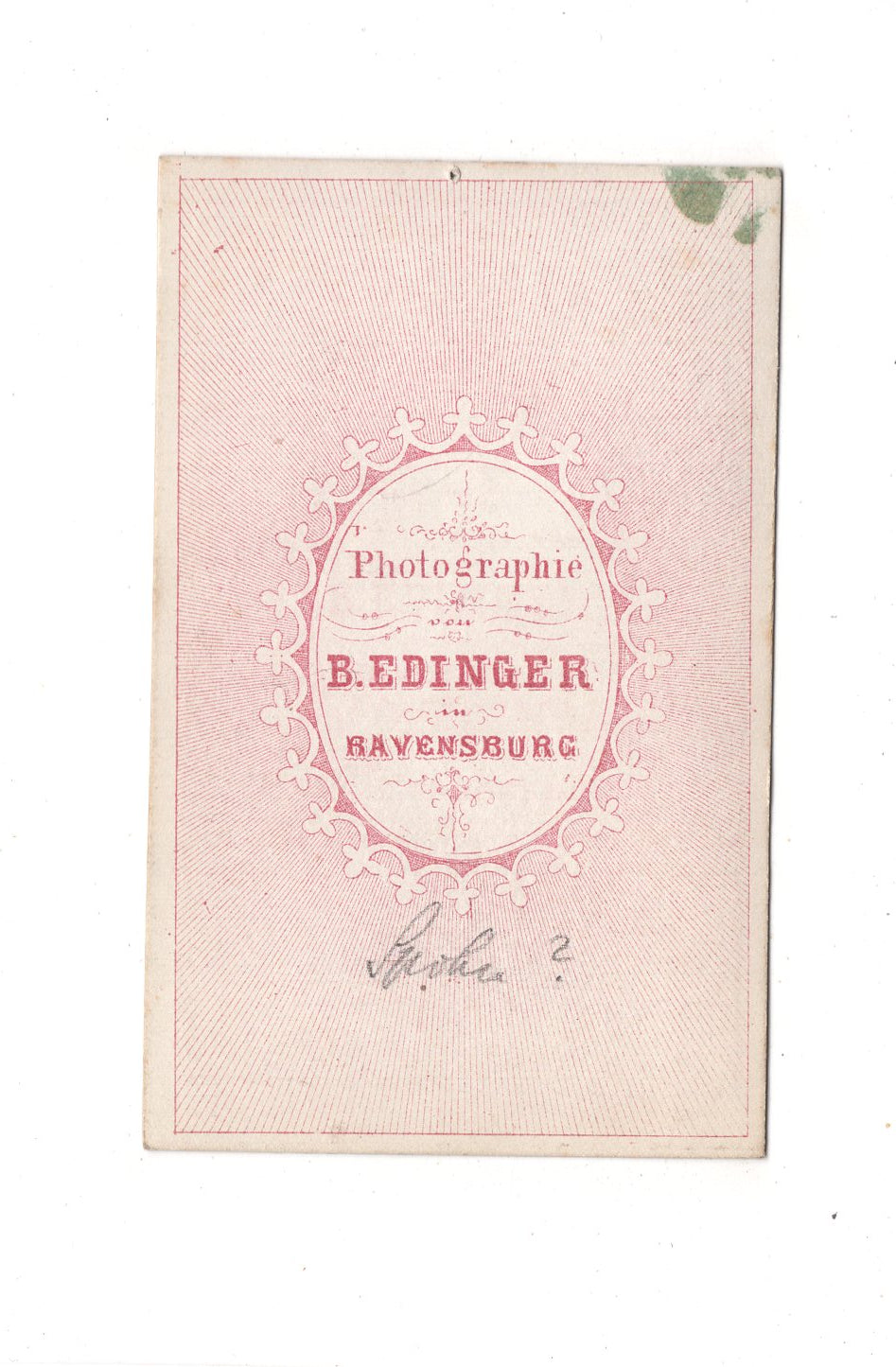 Fotografie Herrenportrait - Ravensburg 1860er / CDV C1-24