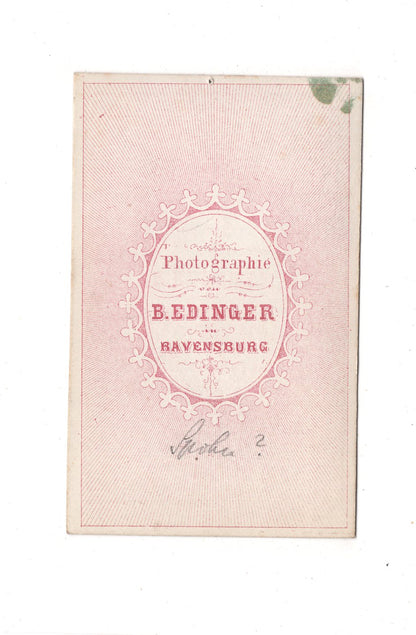 Fotografie Herrenportrait - Ravensburg 1860er / CDV C1-24