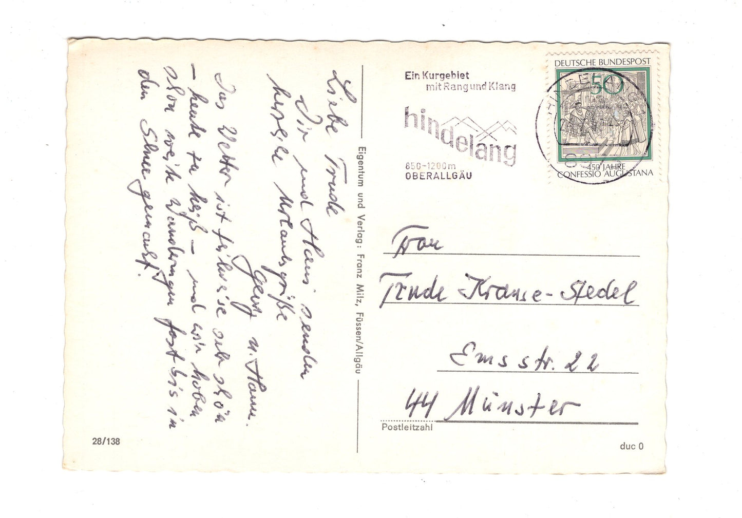 Ansichtskarte Hindelang / Ostrachtal / Allgäu / H1-57