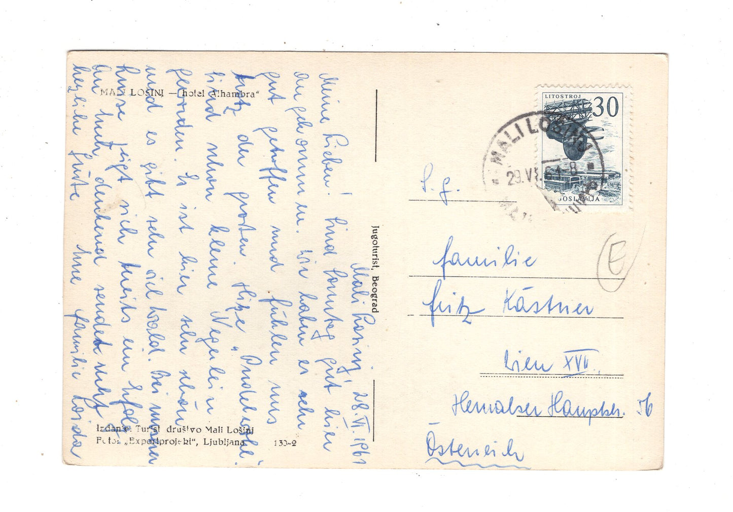 Ansichtskarte Mali Losinj / Hotel Alhambra / Kroatien / M1-70