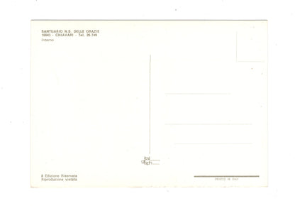 Ansichtskarte Chiavari / Santuario N.S. delle Grazie / Italien