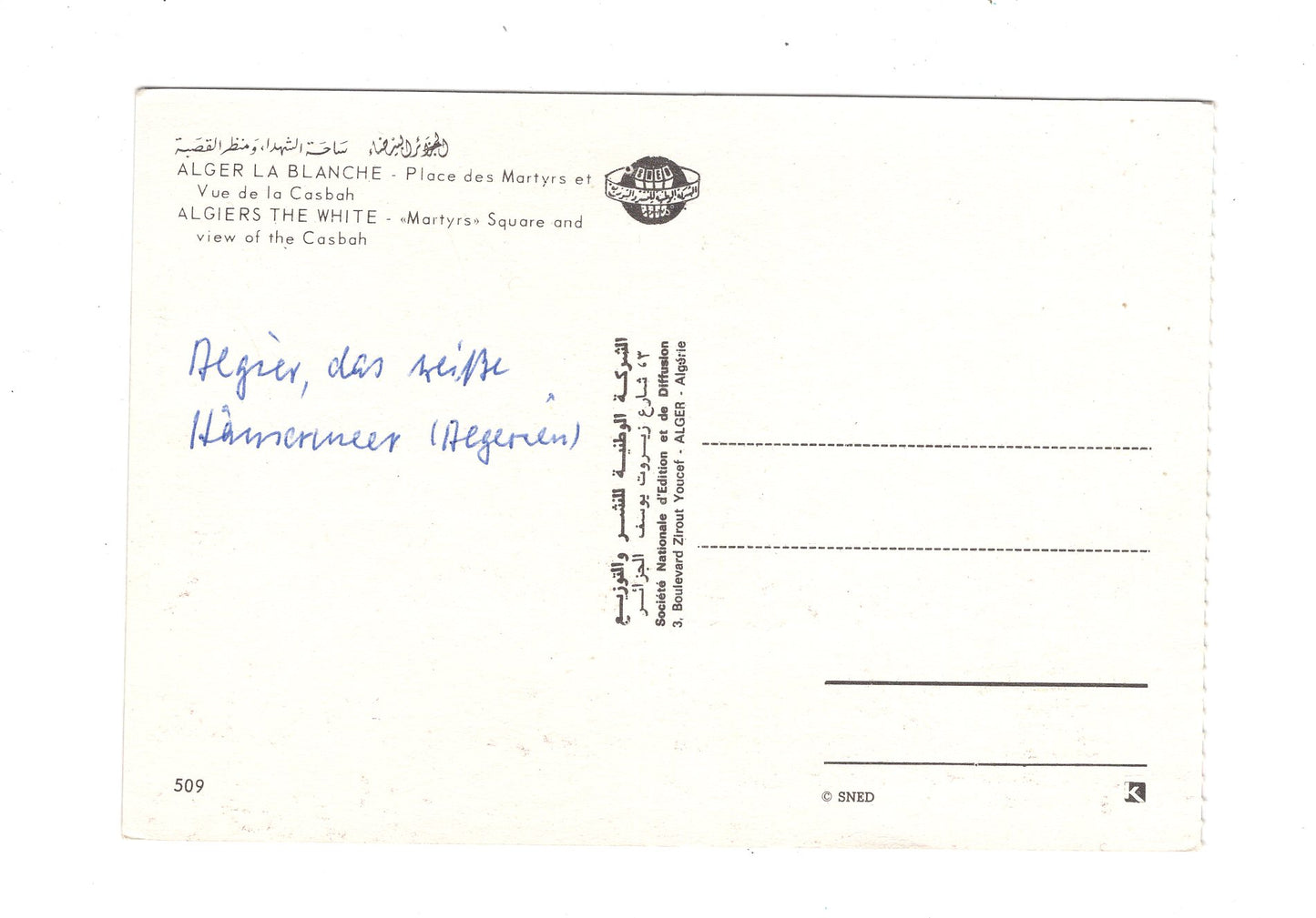 Ansichtskarte Algier / Alger-La-Blanche / Algerien