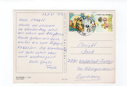 Ansichtskarte Dolomiten / Alleghe / Italien