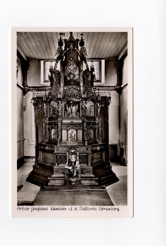 Ansichtskarte Kunstuhr in der ev. Stadtkirche Schramberg