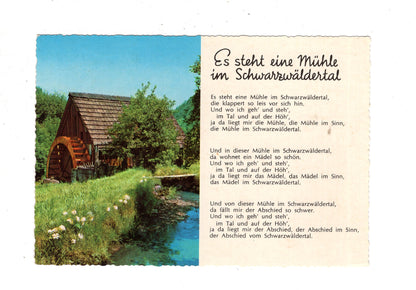 Ansichtskarte Schwarzwald / Es steht eine Mühle im Schwarzwäldertal / J1-68