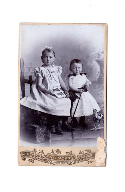 Fotografie Niedliche kleine Kinder - Wittenberge 1890er