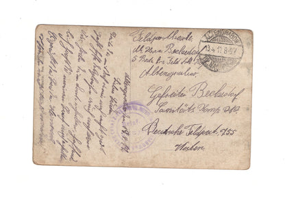 Ansichtskarte / Feldpost / Gruppenbild Soldaten - Altengrabow 1917