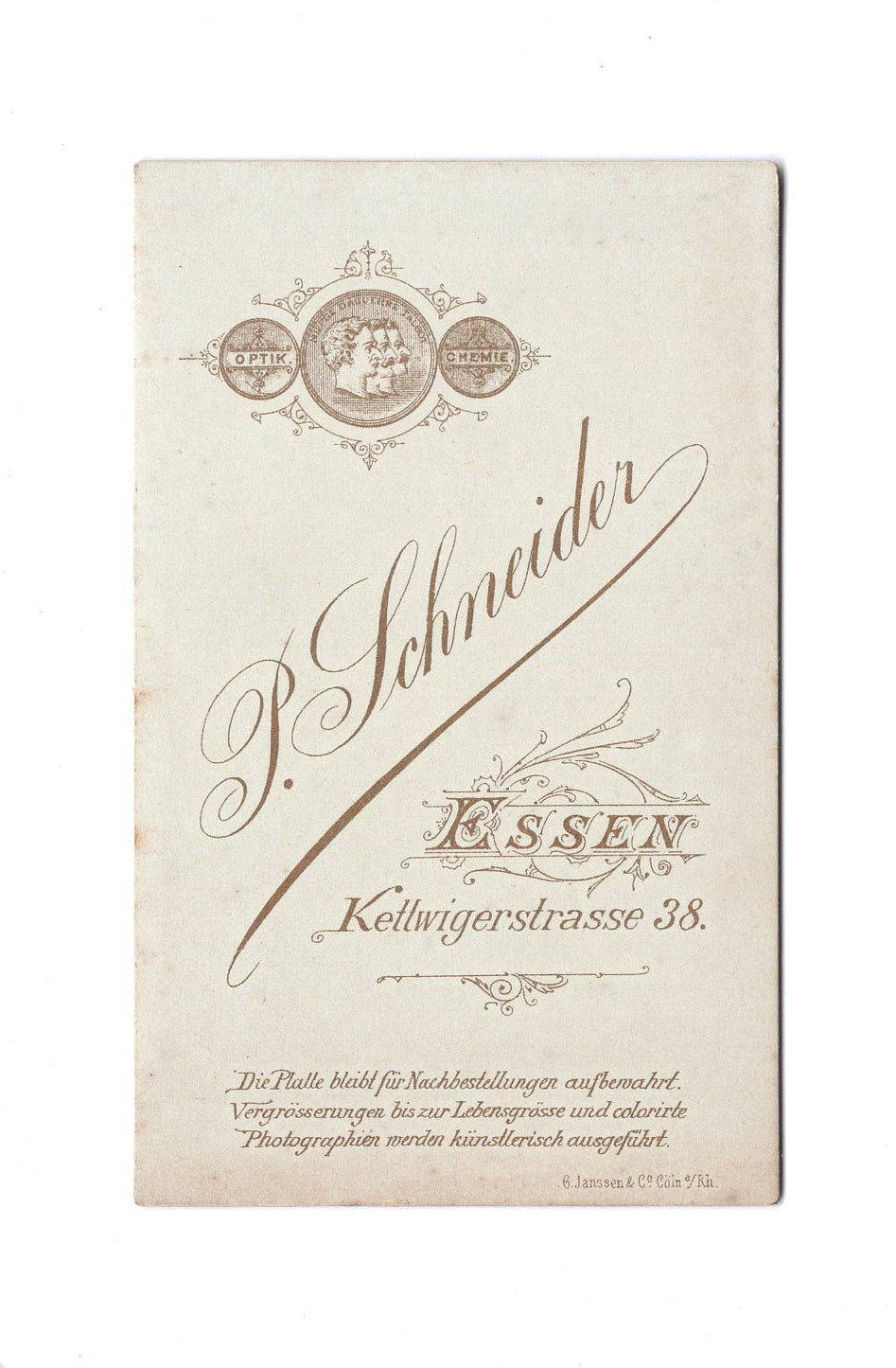 Fotografie Herrenportrait - Essen 1890er