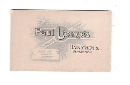 Fotografie Feine Dame - Hainichen um 1900 / CDV L1-27