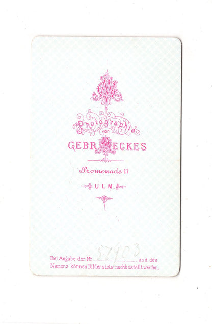 Fotografie Herrenportrait - Ulm 1870er / CDV C1-24