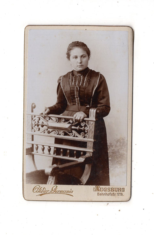 Fotografie Feine Dame - Augsburg 1890er
