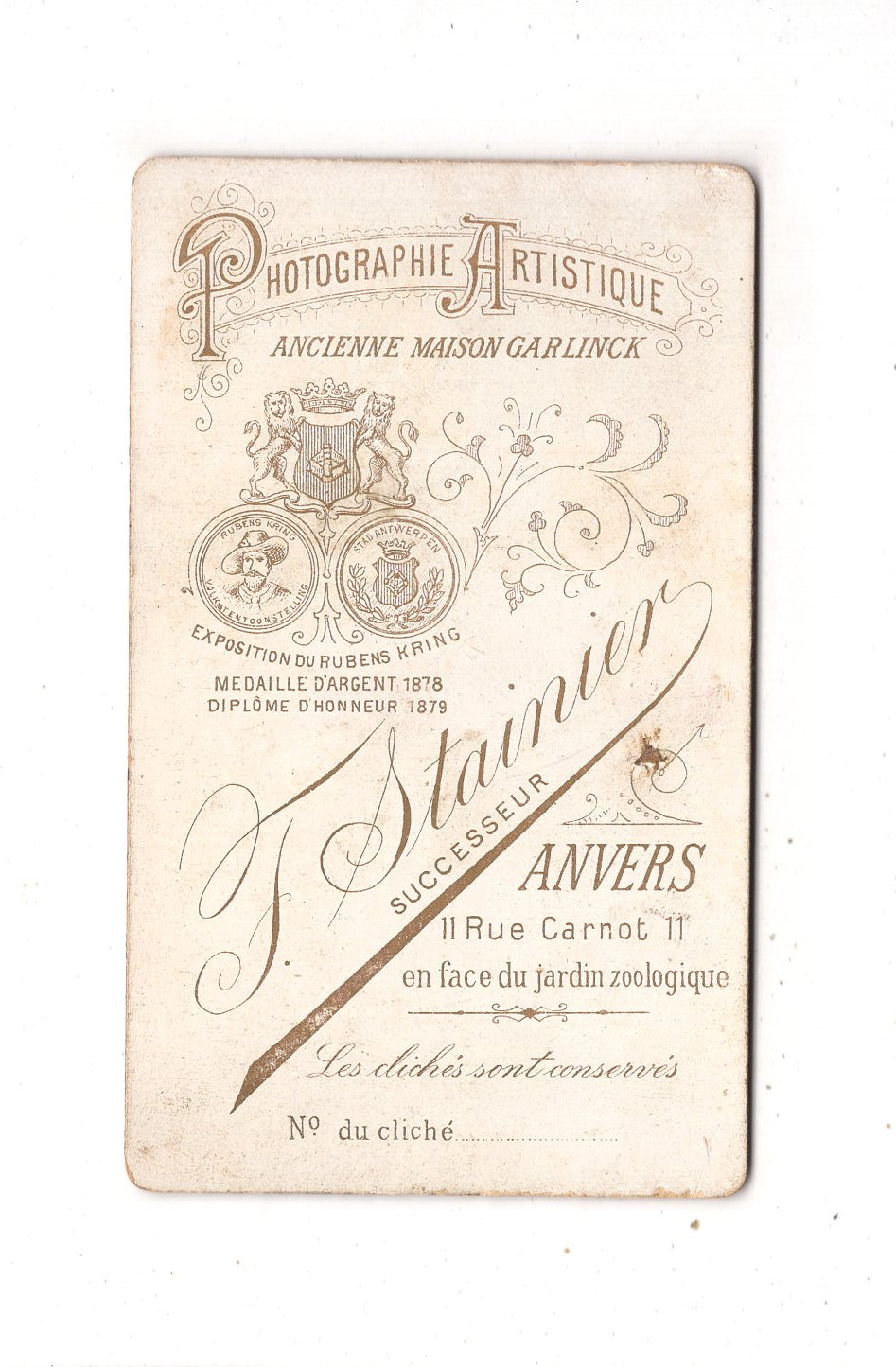 Fotografie Französischer Soldat mit Orden - Anvers Antwerpen 1880er