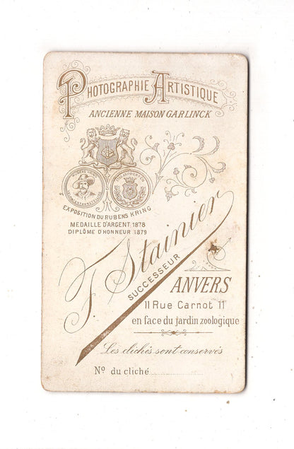 Fotografie Französischer Soldat mit Orden - Anvers Antwerpen 1880er