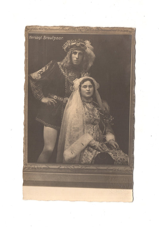 Ansichtskarte Herzogliches Brautpaar / Schauspieler ? - Landshut
