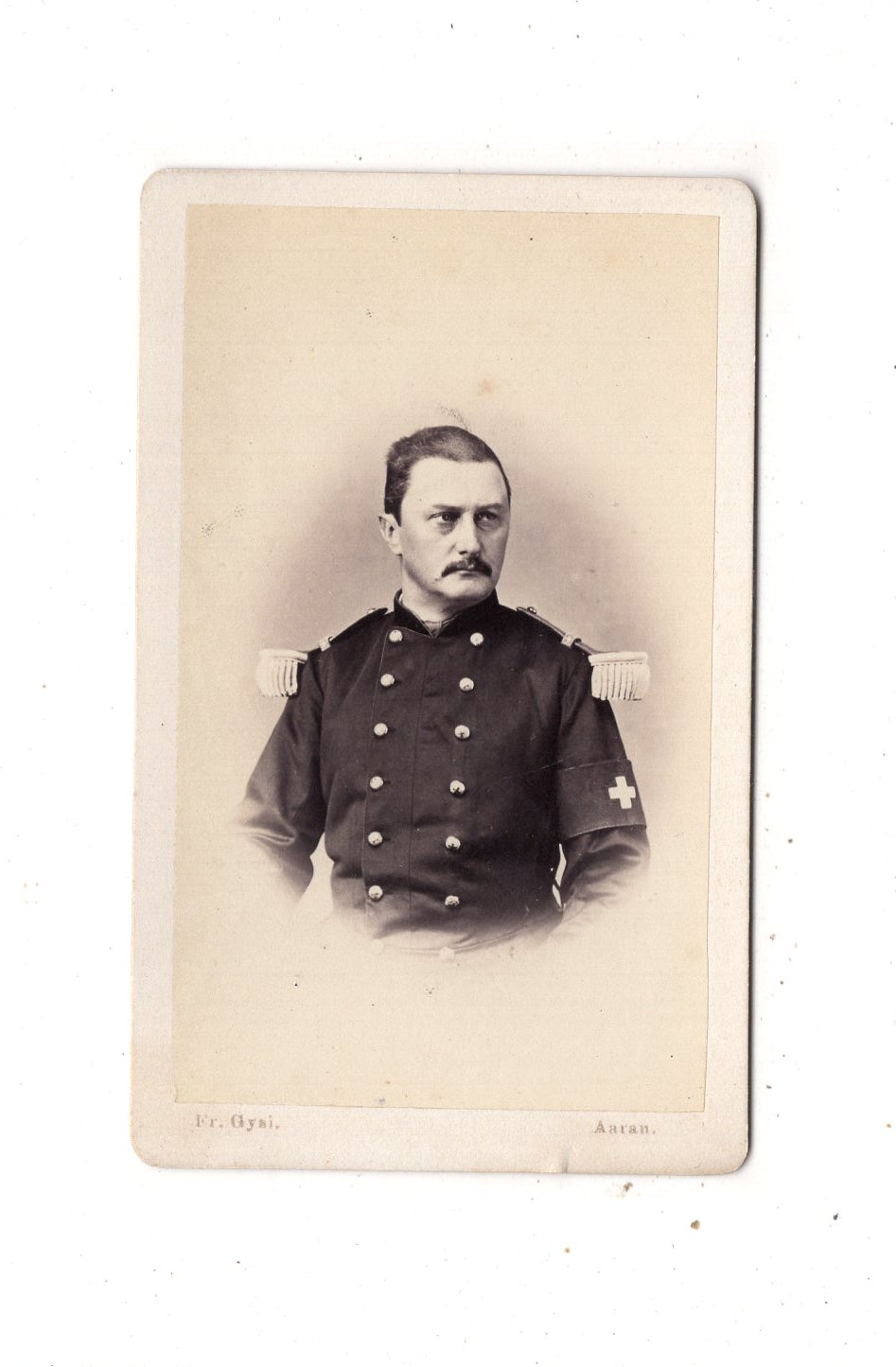 Fotografie Schweizer Soldat - Aarau 1860er
