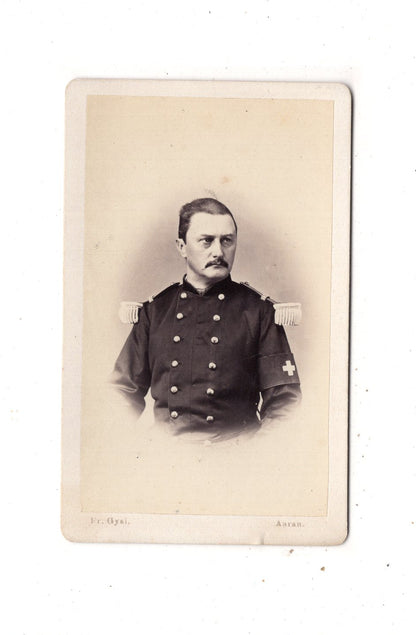 Fotografie Schweizer Soldat - Aarau 1860er