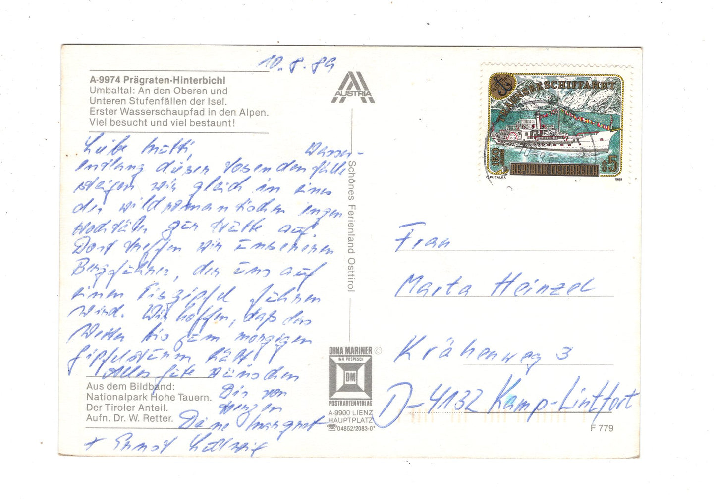 Ansichtskarte Umbalfälle / Hohe Tauern / Osttirol / Österreich / N1-67