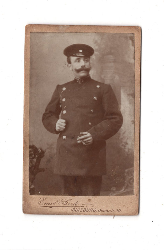 Fotografie Soldat - Duisburg 1880er / CDV M1-09