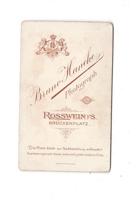 Fotografie Feine Dame - Roßwein 1890er / CDV L1-27