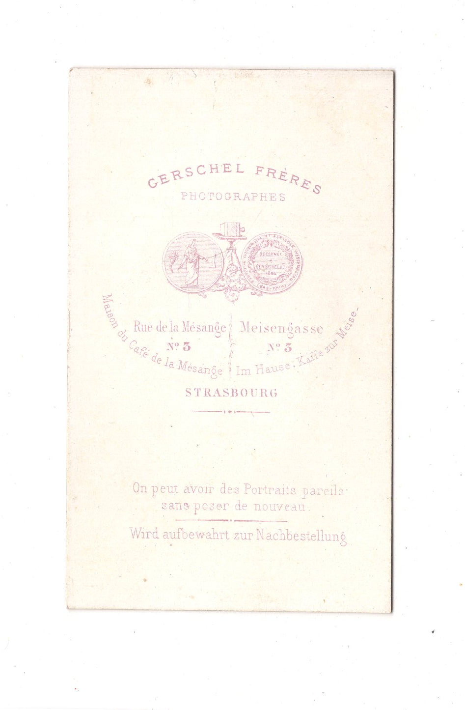 Fotografie Damenportrait - Strasbourg 1860er / CDV C1-06