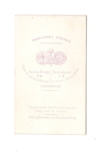 Fotografie Damenportrait - Strasbourg 1860er / CDV C1-06